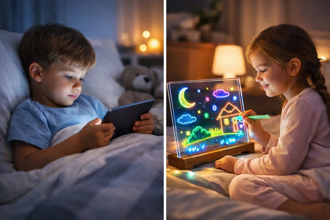 Tablets Versus Lightboards for Calmer Bedtimes