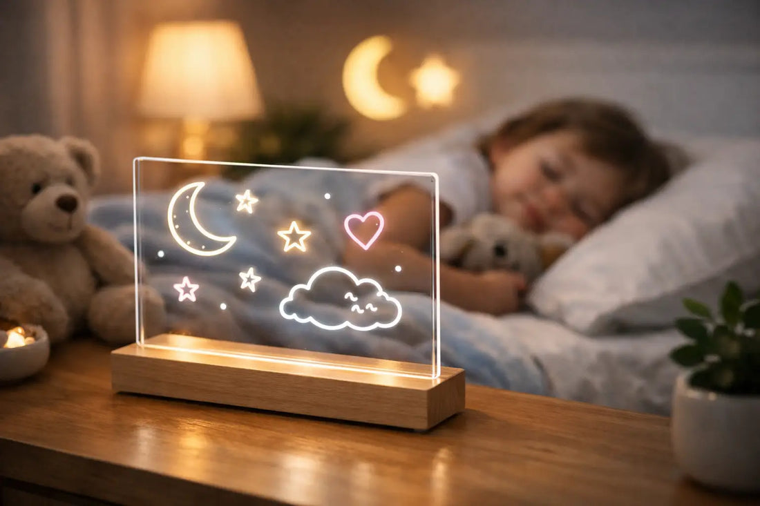 Acrylic LED Message Board for Calmer Bedtimes
