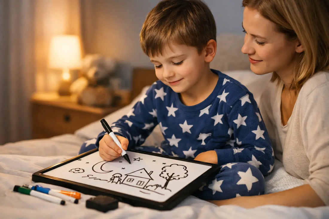 Why a Wipe Clean Drawing Board Calms Bedtime