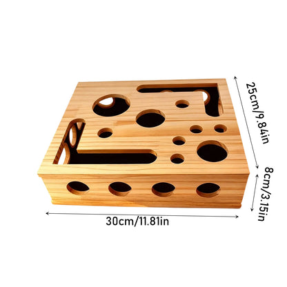 WhiskerWood Cat Play Puzzle Box