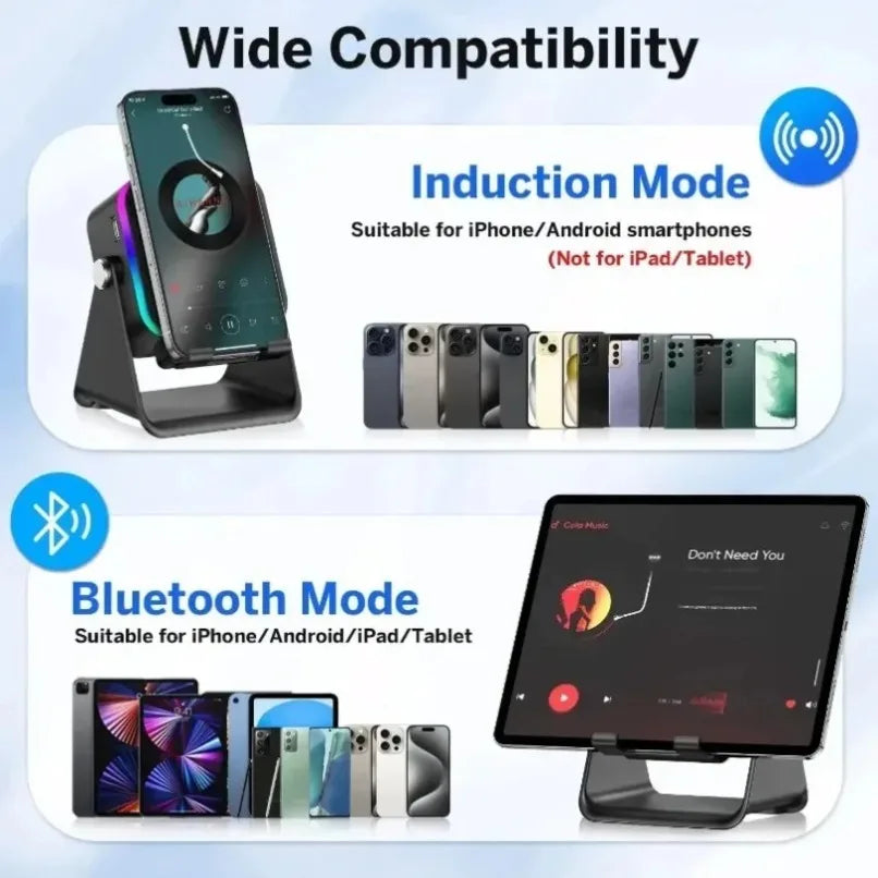 Portable RGB Speaker Phone Stand